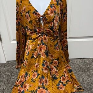 Floral Mustard Dress